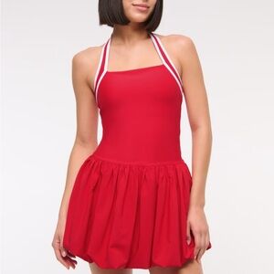 YPB motionTEK Halter Bubble Hem Mini Dress